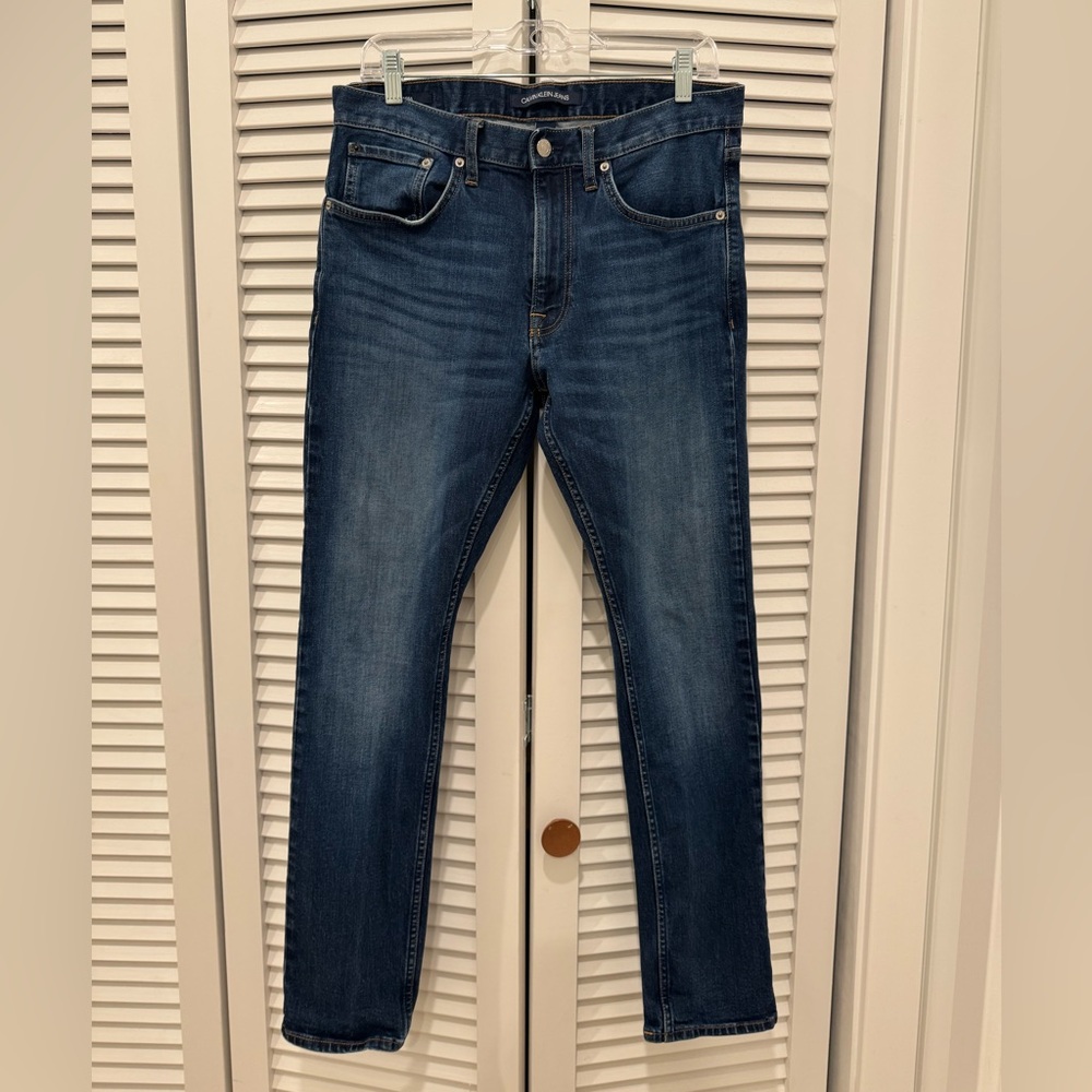 Calvin Klein Jeans Men's Dark Blue Slim Straight Fit